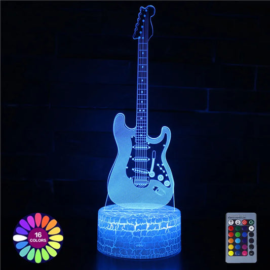 Bass Guitar Night Light For Kids