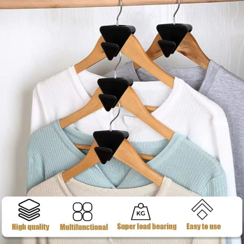 10pcs sruby space triangle connecting hooks, multifunctional wardrobe drying rack stacking